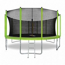 Батут 16FT с внутренней страховочной сеткой и лестницей ARLAND(Light green)