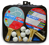 Набор Start Line: 4 Ракетки Level 100, 6 Мячей Club Select, Сетка с креплением